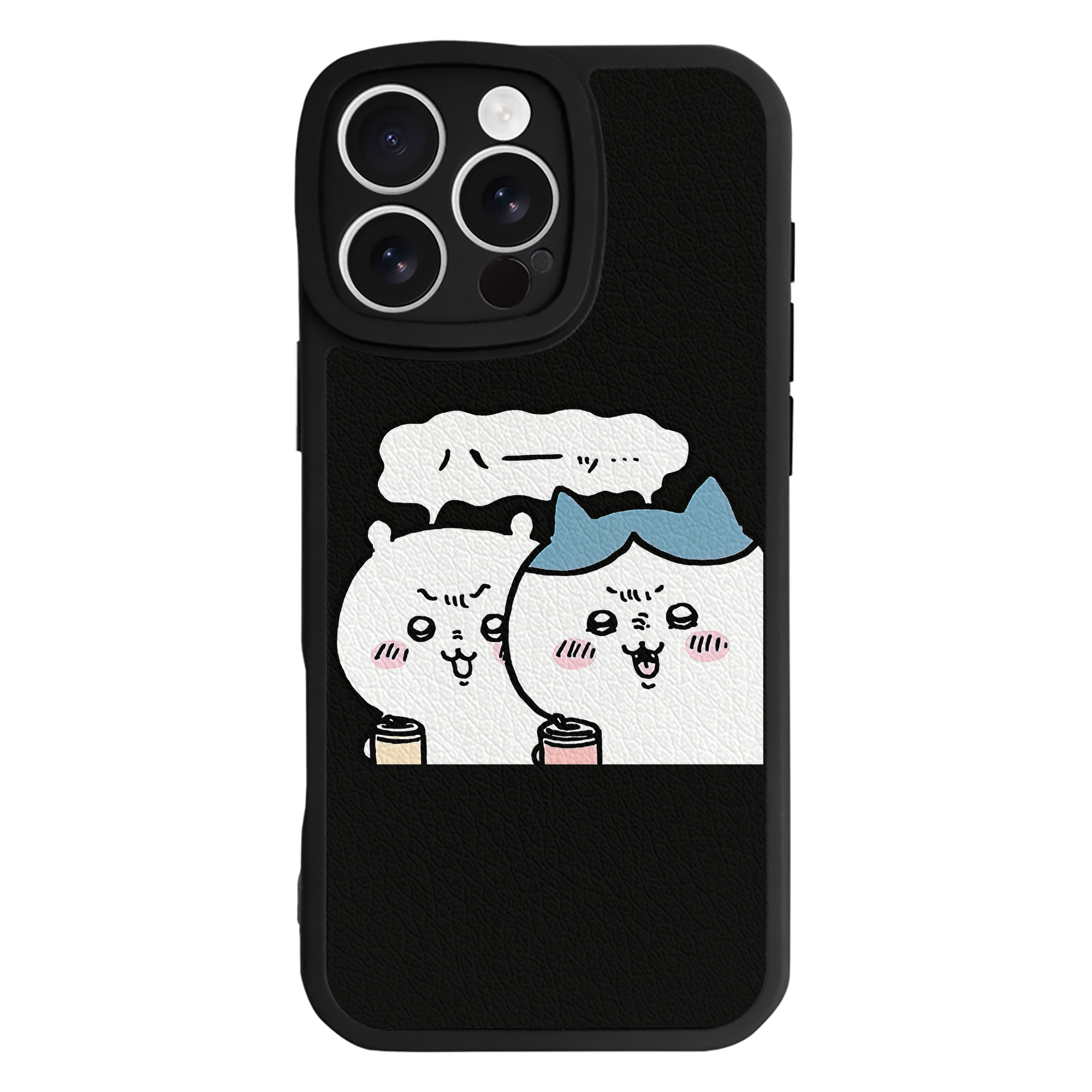 （画像用） ちいかわ ハチワレ Chii-kawa hachiware 【iPhone 16シリーズ対応】シリコンスマホケース（レザー調） 材質：シリコン